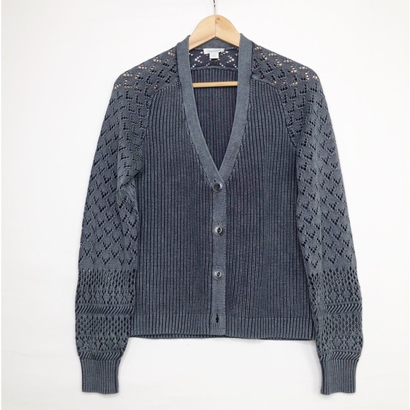 Sundance gray ribbed button cardigan - Picture 12 of 14